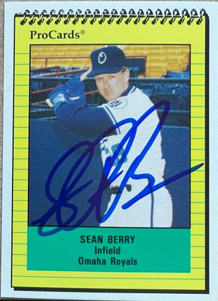 Sean Berry Autographed 1991 ProCards Baseball Card - Omaha Royals