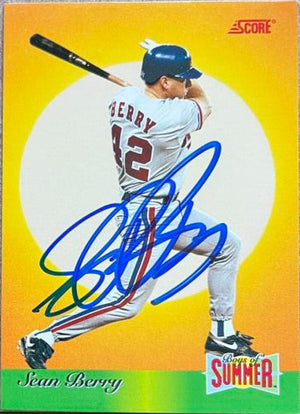 Sean Berry Autographed 1993 Score Boys of Summer Baseball Card - Montreal Expos