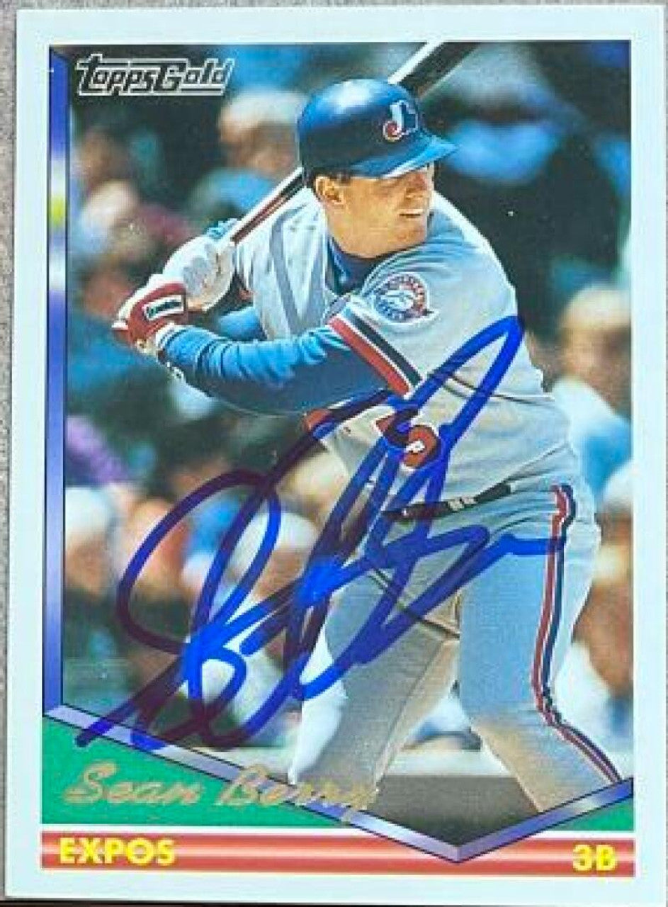 Sean Berry Autographed 1994 Topps Gold Baseball Card - Montreal Expos