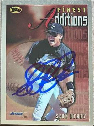 Sean Berry Autographed 1996 Topps Finest Baseball Card - Houston Astros