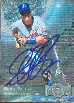 Sean Berry Autographed 1996 Metal Universe Baseball Card - Montreal Expos