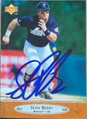 Sean Berry Autographed 1996 Upper Deck Baseball Card - Houston Astros