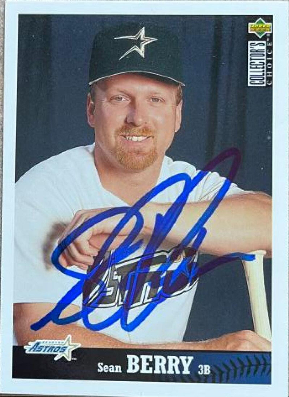 Sean Berry Autographed 1997 Collector's Choice Baseball Card - Houston Astros