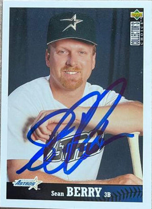 Sean Berry Autographed 1997 Collector's Choice Baseball Card - Houston Astros