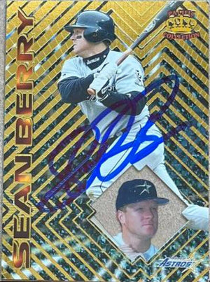 Sean Berry Autographed 1997 Pacific Prism Invincible Baseball Card - Houston Astros