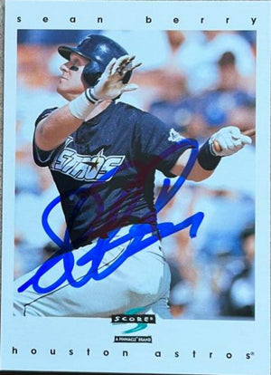 Sean Berry Autographed 1997 Score Baseball Card - Houston Astros