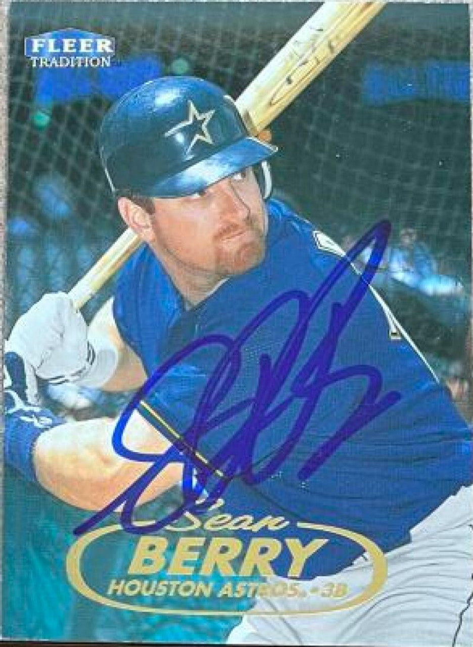 Sean Berry Autographed 1998 Fleer Tradition Baseball Card - Houston Astros