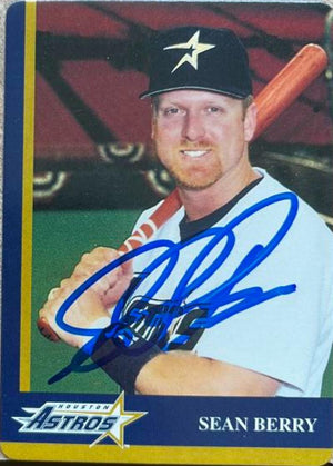 Sean Berry Autographed 1998 Mother's Cookies Baseball Card - Houston Astros