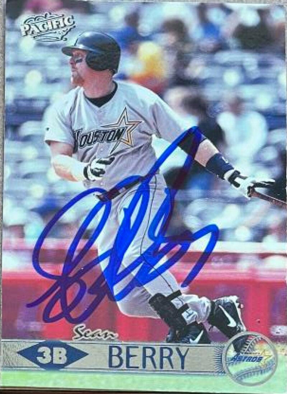 Sean Berry Autographed 1999 Pacific Baseball Card - Houston Astros