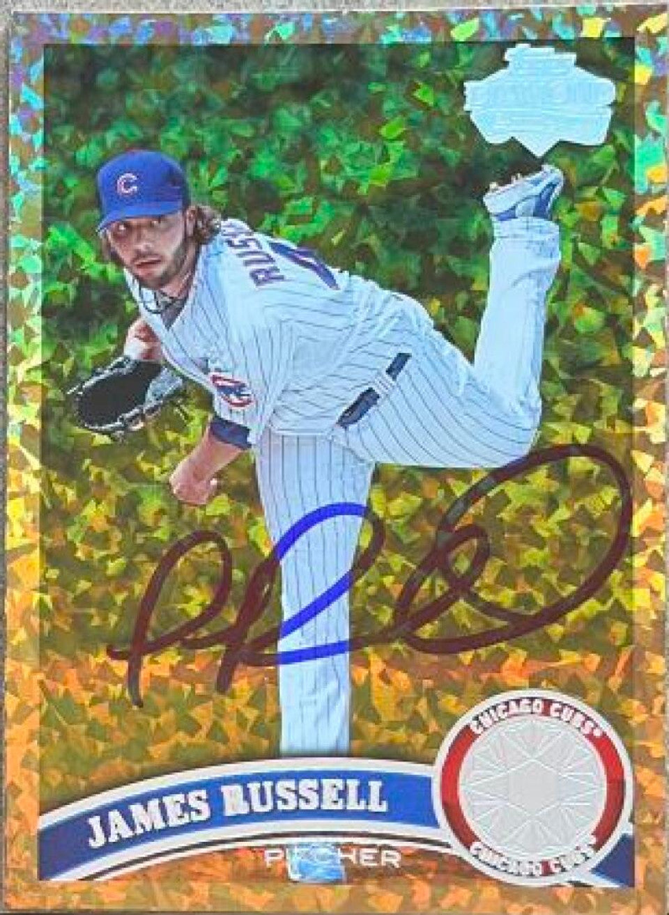 James Russell Autographed 2011 Topps Update Cognac Baseball Card - Chicago Cubs