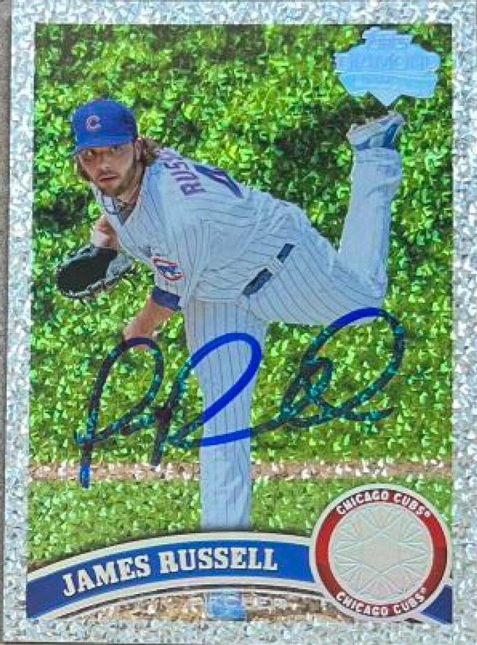 ジェームズ・ラッセル 直筆サイン入り 2011 Topps アップデート ダイヤモンド アニバーサリー ベースボール カード - シカゴ カブス