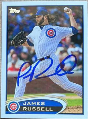 James Russell Autographed 2012 Topps Update  Baseball Card - Chicago Cubs