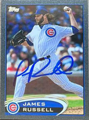 ジェームズ・ラッセル 直筆サイン入り 2012 Topps アップデート ブラック ベースボール カード - シカゴ カブス