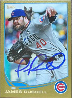 ジェームズ・ラッセル 直筆サイン入り 2013 Topps ゴールド アップデート ベースボール カード - シカゴ カブス
