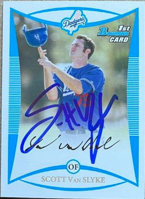 Scott Van Slyke Autographed 2008 Bowman Prospects Baseball Card - Los Angeles Dodgers