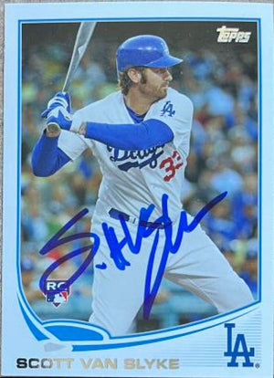 Scott Van Slyke Autographed 2013 Topps Update Baseball Card - Los Angeles Dodgers