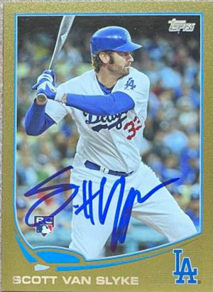 Scott Van Slyke Autographed 2013 Topps Gold Update Baseball Card - Los Angeles Dodgers