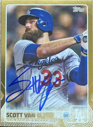 Scott Van Slyke Autographed 2015 Topps Gold Update Baseball Card - Los Angeles Dodgers