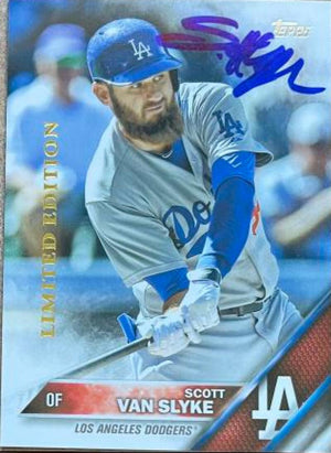 Scott Van Slyke Autographed 2016 Topps Limited Baseball Card - Los Angeles Dodgers