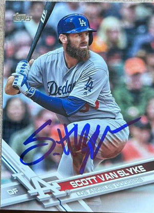 Scott Van Slyke Autographed 2017 Topps Baseball Card - Los Angeles Dodgers