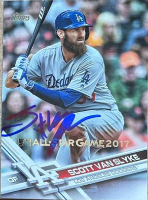 Scott Van Slyke Autographed 2017 Topps All-Star Game Baseball Card - Los Angeles Dodgers