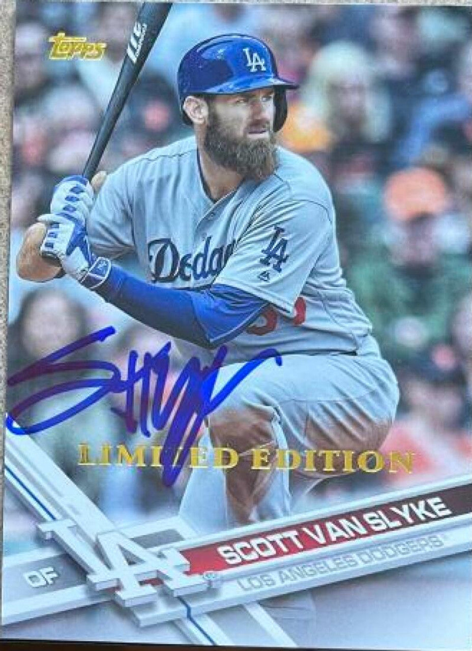 スコット・ヴァン・スライク直筆サイン入り 2017 Topps 限定版ベースボールカード - ロサンゼルス・ドジャース