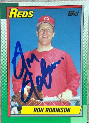 Ron Robinson Signed 1990 Topps Tiffany Baseball Card - Cincinnati Reds