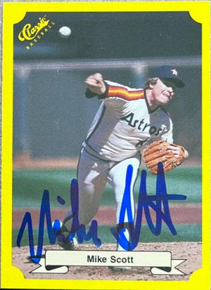 Mike Scott Signed 1987 Classic Update Yellow Baseball Card - Houston Astros