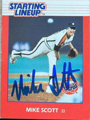 Mike Scott Signed 1988 Kenner Starting Lineup Baseball Card - Houston Astros