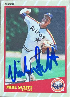 Mike Scott Signed 1989 Fleer Superstars Baseball Card - Houston Astros