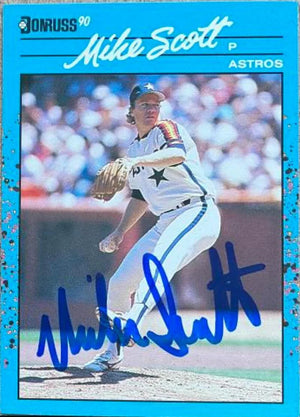 Mike Scott Signed 1990 Donruss Best of the NL Baseball Card - Houston Astros