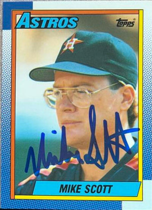 Mike Scott Signed 1990 Topps Tiffany Baseball Card - Houston Astros #460