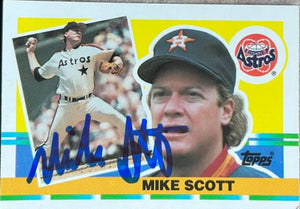 Mike Scott Signed 1990 Topps Big Baseball Card - Houston Astros