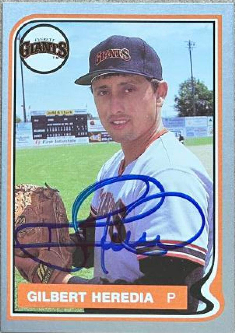 Gil Heredia Signed 1987 Pacific Baseball Card - Everett Giants