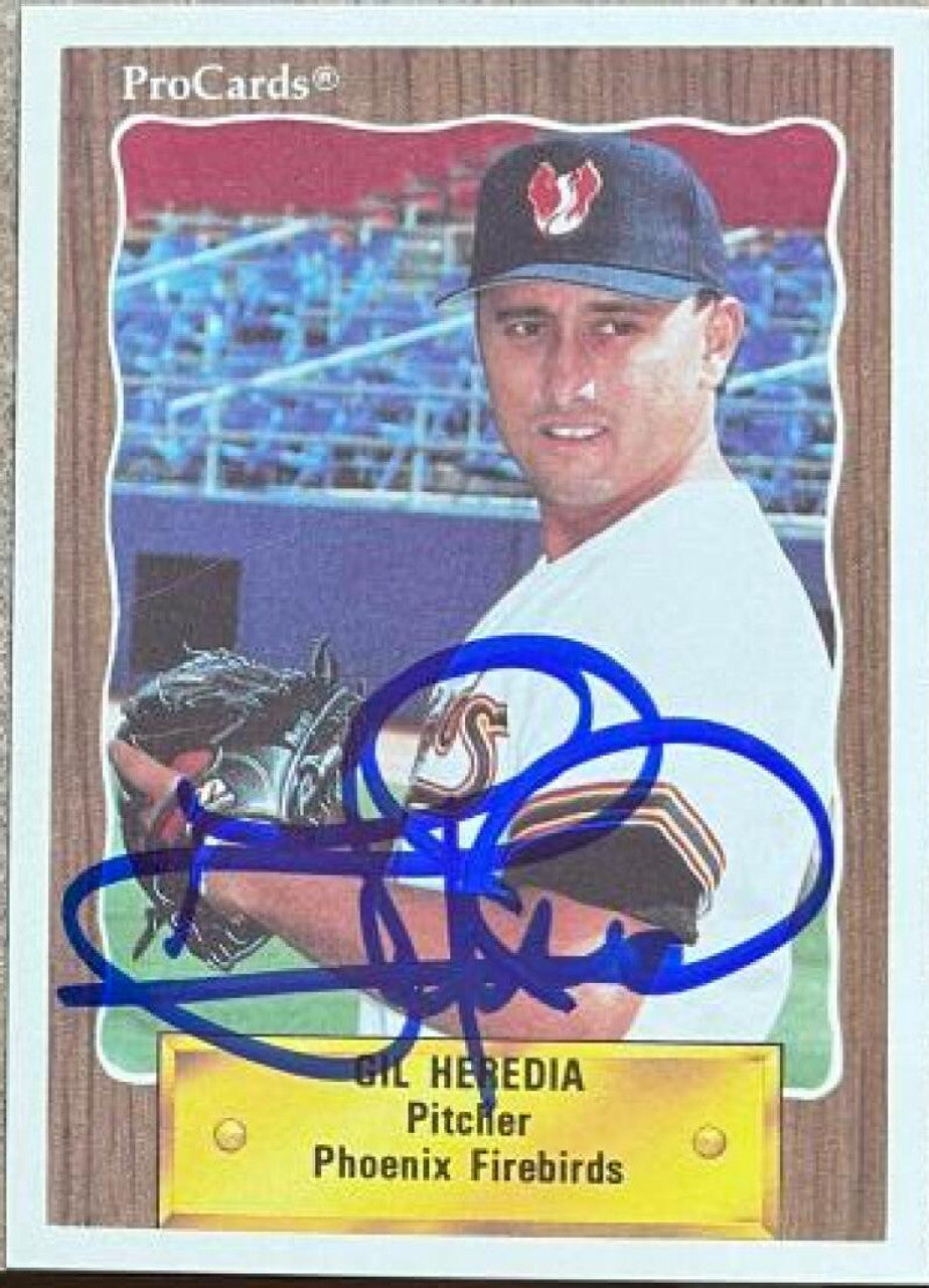 Gil Heredia Signed 1990 ProCards Baseball Card - Phoenix Firebirds