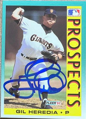 ギル・エレディア サイン入り 1992 フリーア ベースボールカード - サンフランシスコ ジャイアンツ