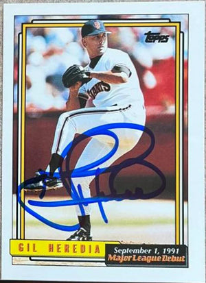 ギル・エレディア サイン入り 1992 Topps MLB デビュー ベースボール カード - サンフランシスコ ジャイアンツ
