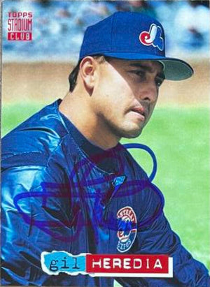 Gil Heredia Signed 1994 Stadium Club Baseball Card - Montreal Expos