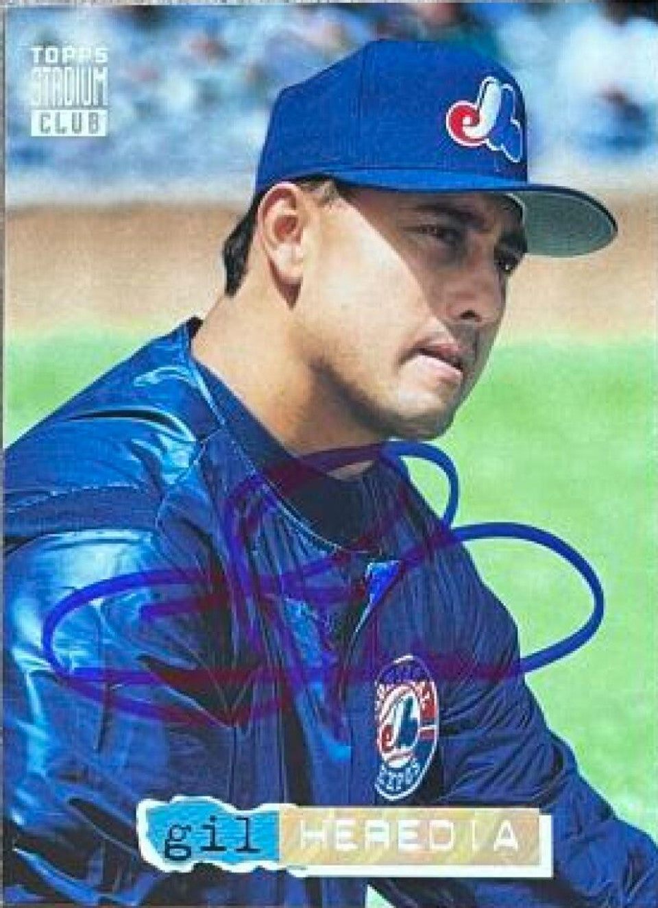 Gil Heredia Signed 1994 Stadium Club Golden Rainbow Baseball Card - Montreal Expos