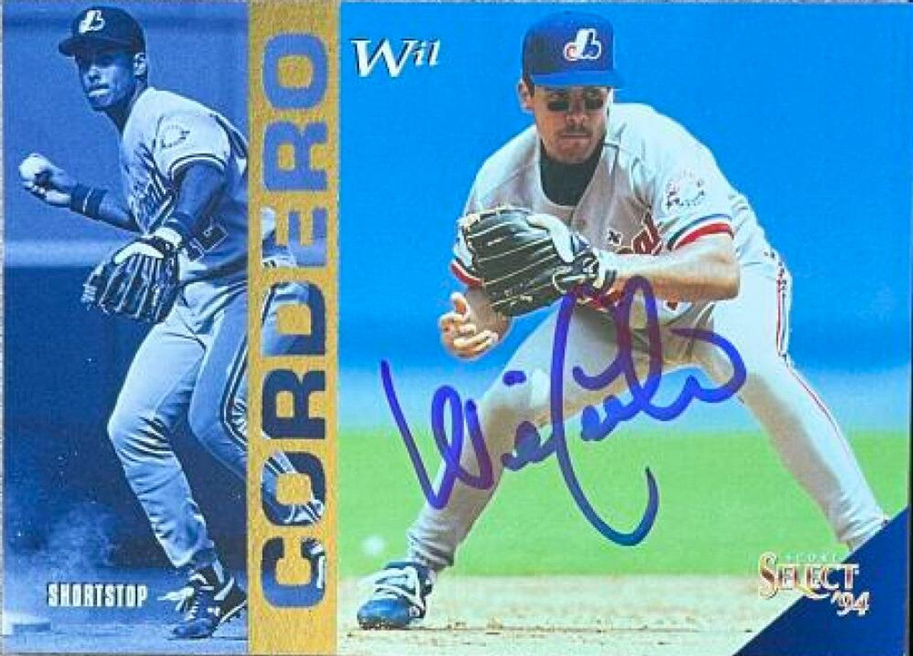 Wil Cordero Signed 1994 Score Select Baseball Card - Montreal Expos