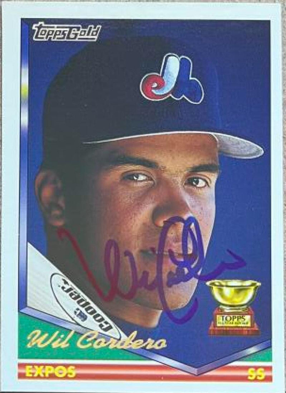 Wil Cordero Signed 1994 Topps Gold Baseball Card - Montreal Expos