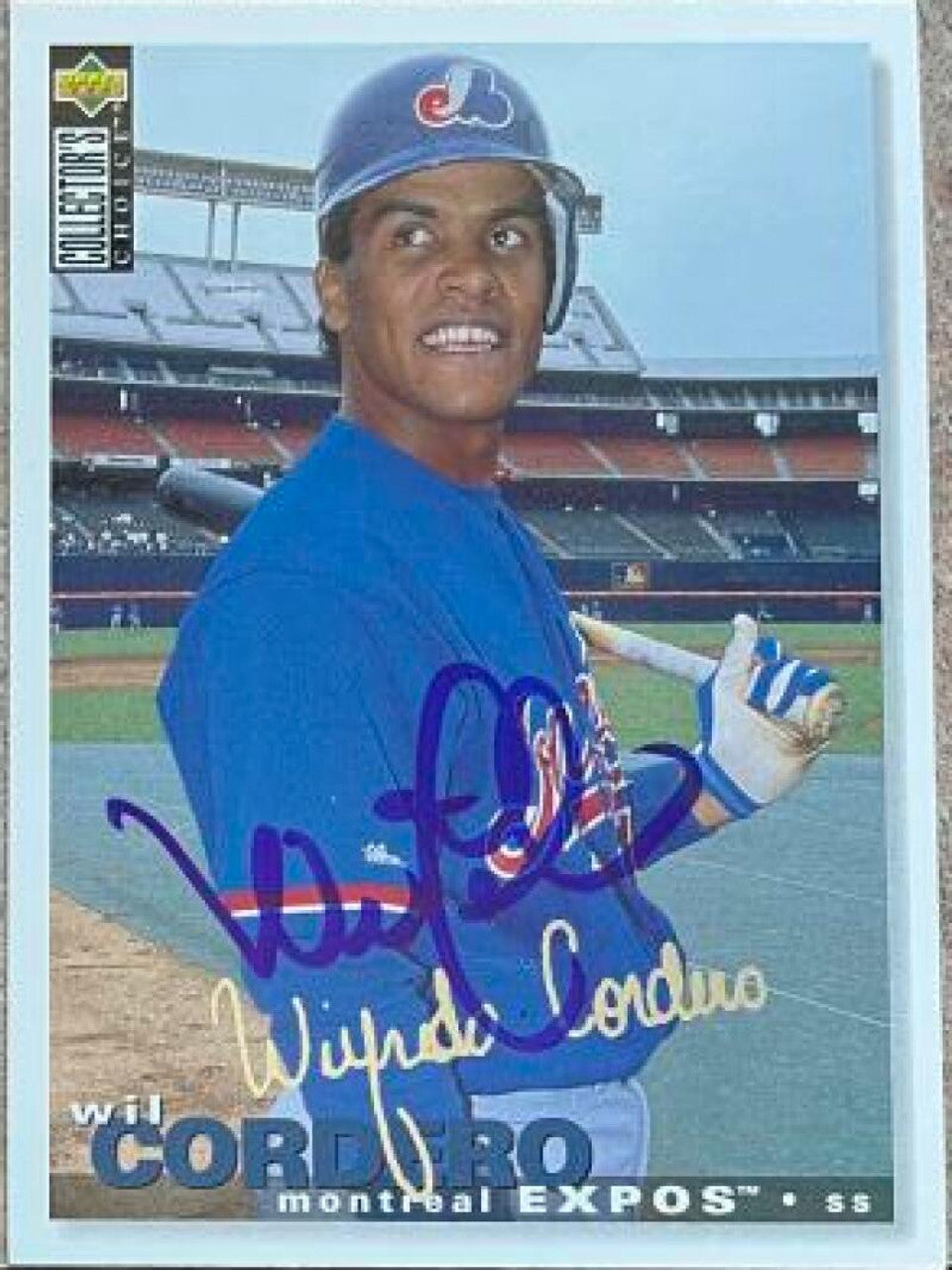 Wil Cordero Signed 1995 Collector's Choice Silver Signature Baseball Card - Montreal Expos