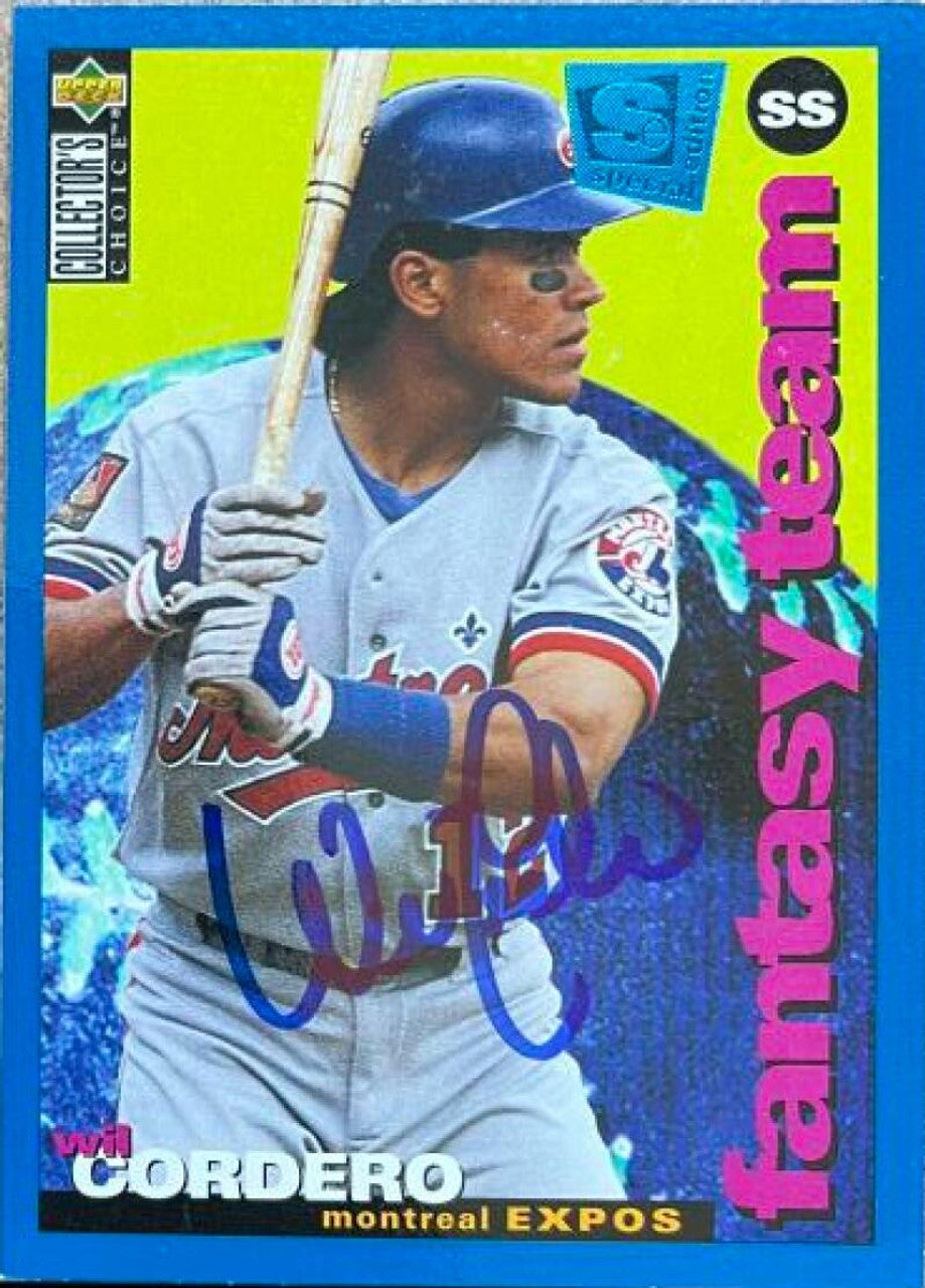 Wil Cordero Signed 1995 Collector's Choice SE Baseball Card - Montreal Expos