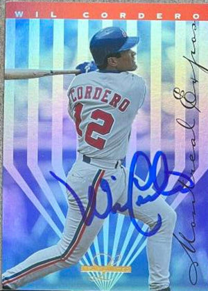 Wil Cordero Signed 1995 Leaf Limited Baseball Card - Montreal Expos