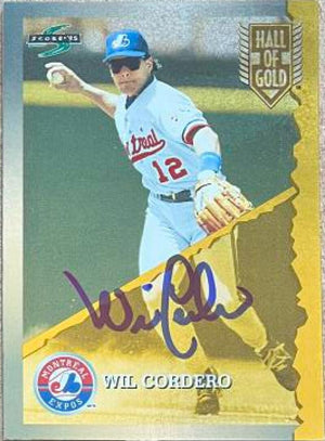 Wil Cordero Signed 1995 Score Hall of Gold Baseball Card - Montreal Expos