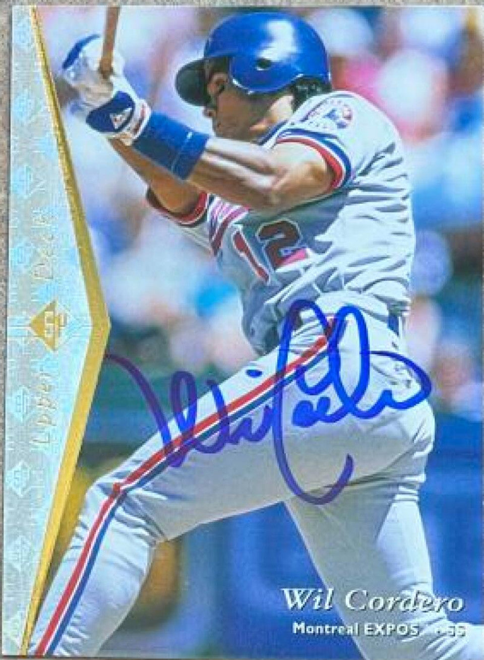 Wil Cordero Signed 1995 SP Superbafoil Baseball Card - Montreal Expos