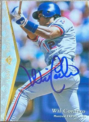 Wil Cordero Signed 1995 SP Superbafoil Baseball Card - Montreal Expos