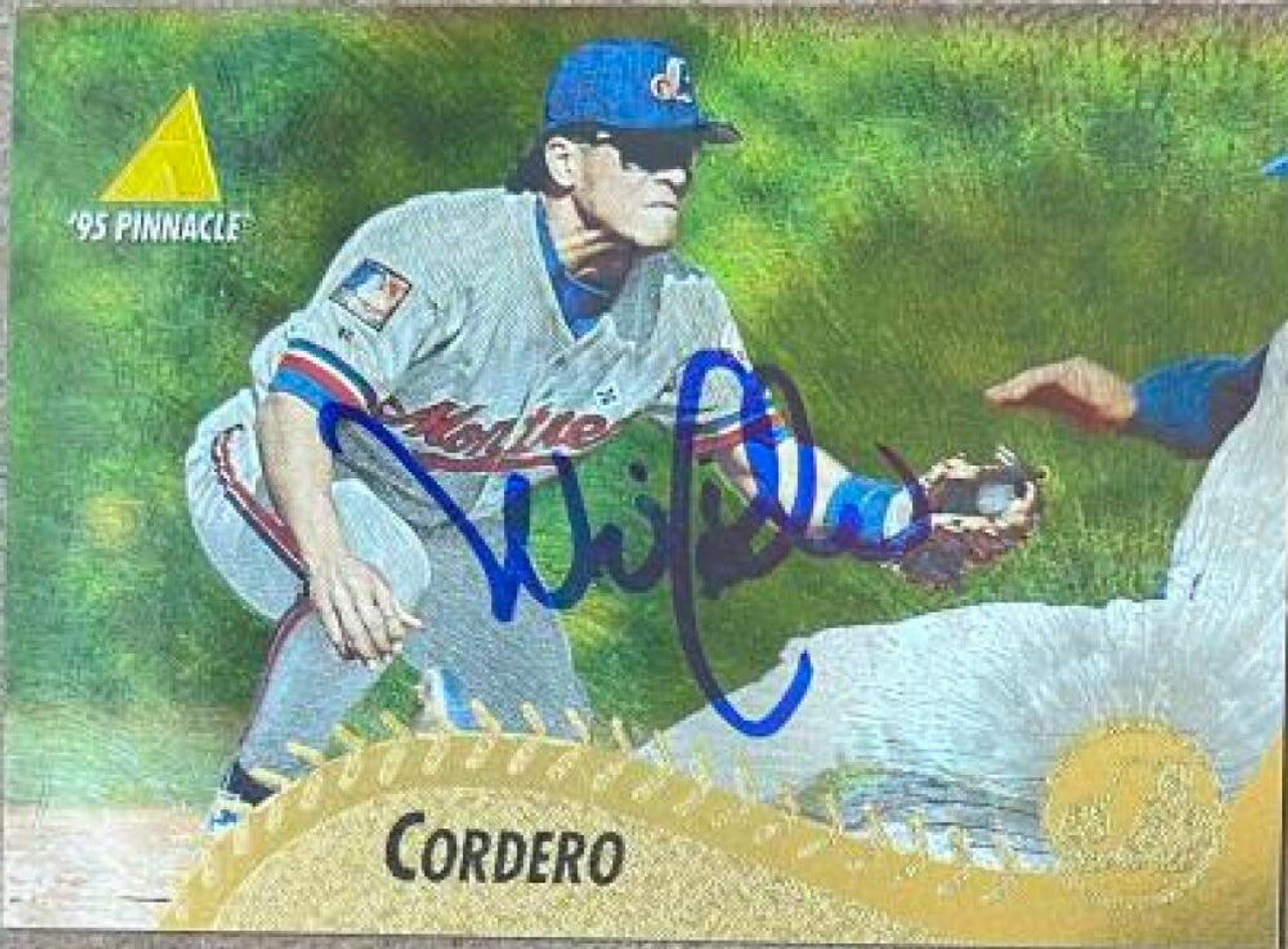 Wil Cordero Signed 1995 Pinnacle Museum Collection Baseball Card - Montreal Expos