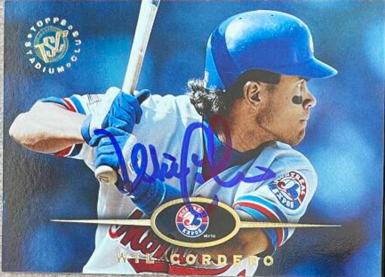 Wil Cordero Signed 1995 Stadium Club Baseball Card - Montreal Expos