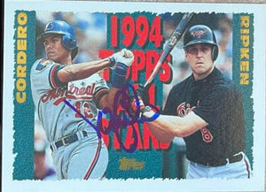 Wil Cordero Signed 1995 Topps Baseball Card - Montreal Expos